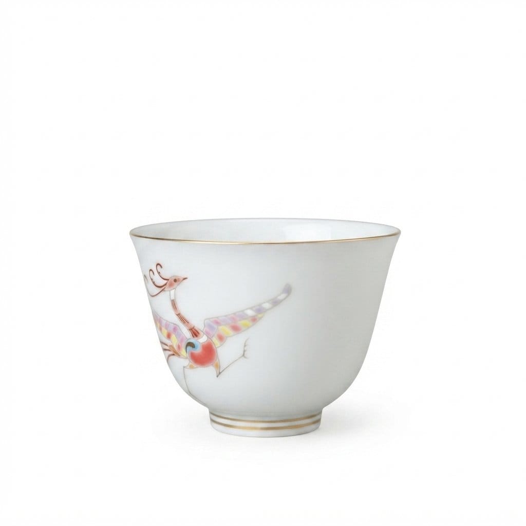 Enamel Gilded Han-Phoenix Teacup - Image 5