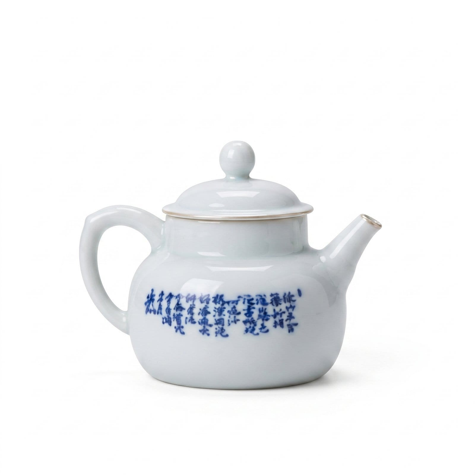 Blue & White Bamboo and Rock Teapot - Image 3
