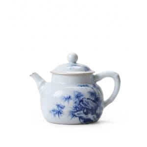 Blue and White Bamboo Teapot