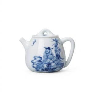 Zhong Kui Blue and White Teapot