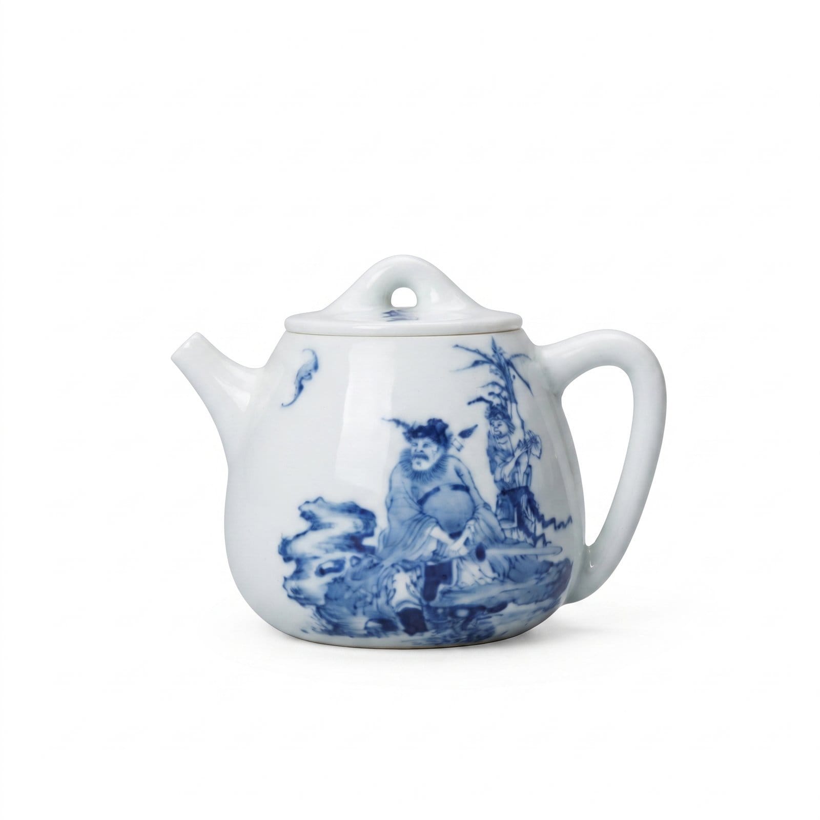 Hand painted Blue and White Zhong Kui Teapot - Image 2
