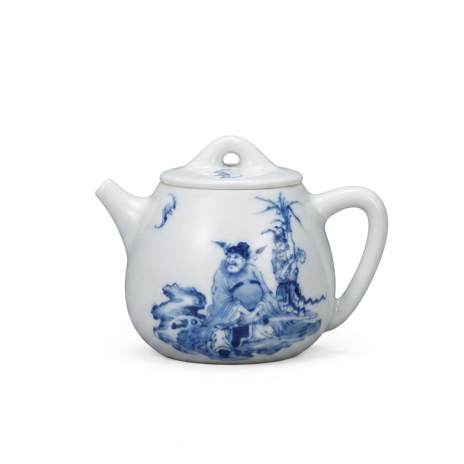 Hand painted Blue and White Zhong Kui Teapot - Image 4