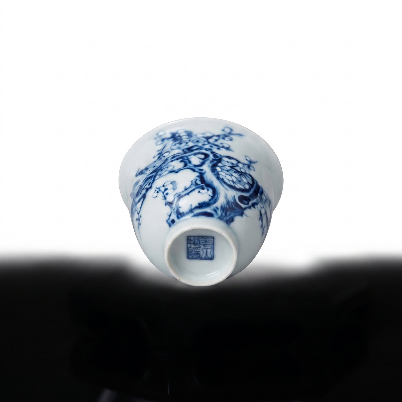 Plum Blossom Underglaze White Bell Cup - Image 3