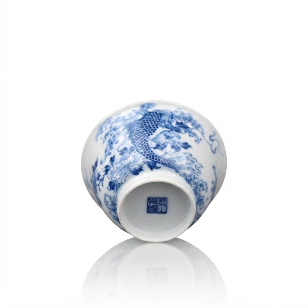 Blue&and&White "Enhanced Fortune" Teacup - Image 4