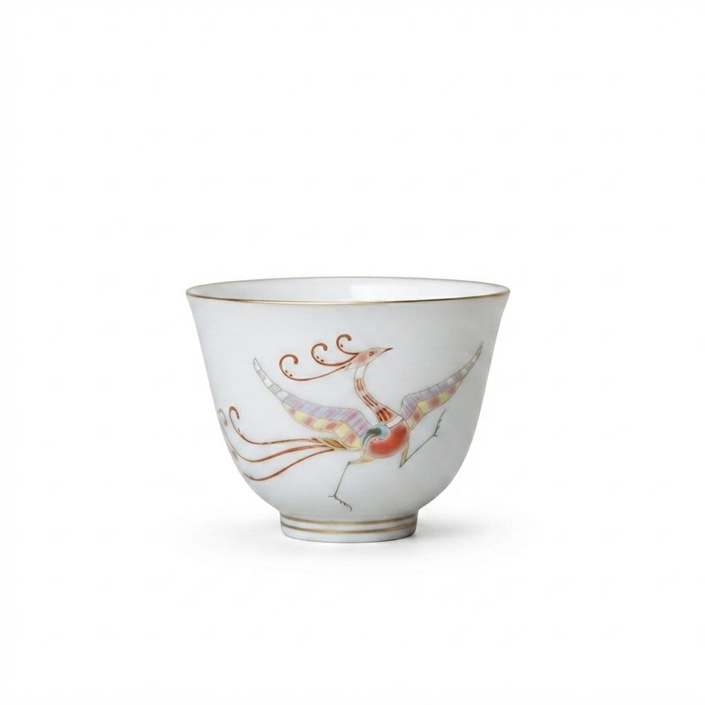 Enamel Gilded Han-Phoenix Teacup - Image 3