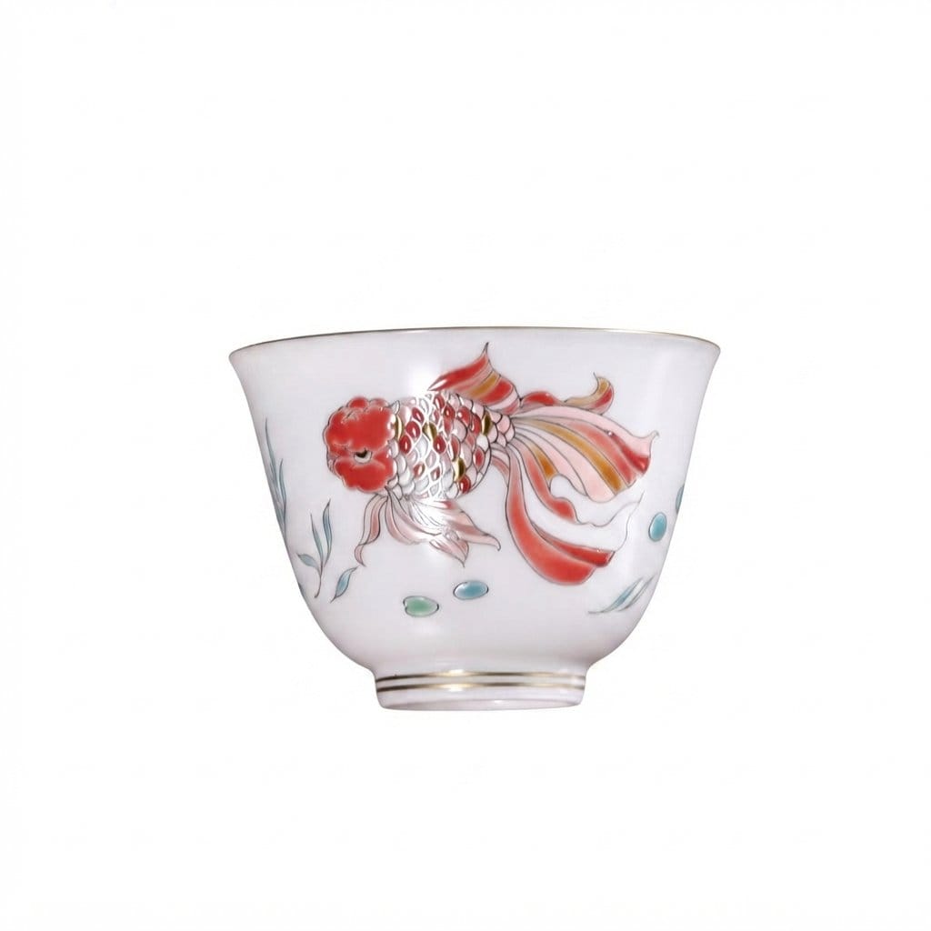 Golden Fish Flower Deity Cup - Image 5