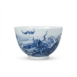 Ink Dragon Porcelain Gaiwan