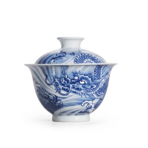 Ink Dragon Porcelain Gaiwan