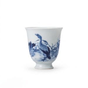 Wild Geese Porcelain Stemmed Cup