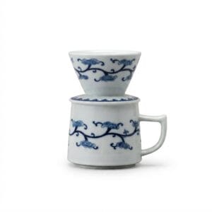 Blue & White Coffee Dripper Set