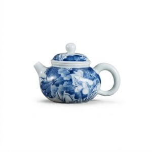 Lotus Blue & White Teapot