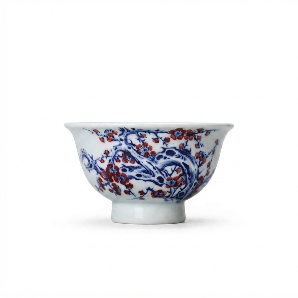 Underglaze Red Plum Blossom Cup