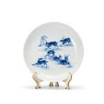 Auspicious Deer Blue & White Gaiwan